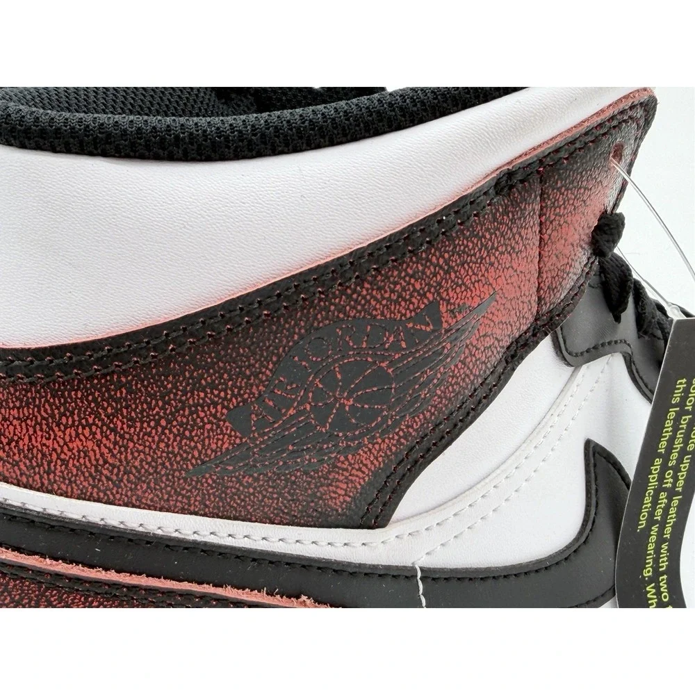 Men's Size 11.5 - Nike Air Jordan 1 Mid SE Wear-Away DV9565-006 No Box Lid